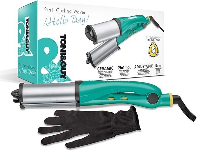 Toni & Guy Hello Day! 2in1 TOOL - Dual Ceramic Tourmailine barrels