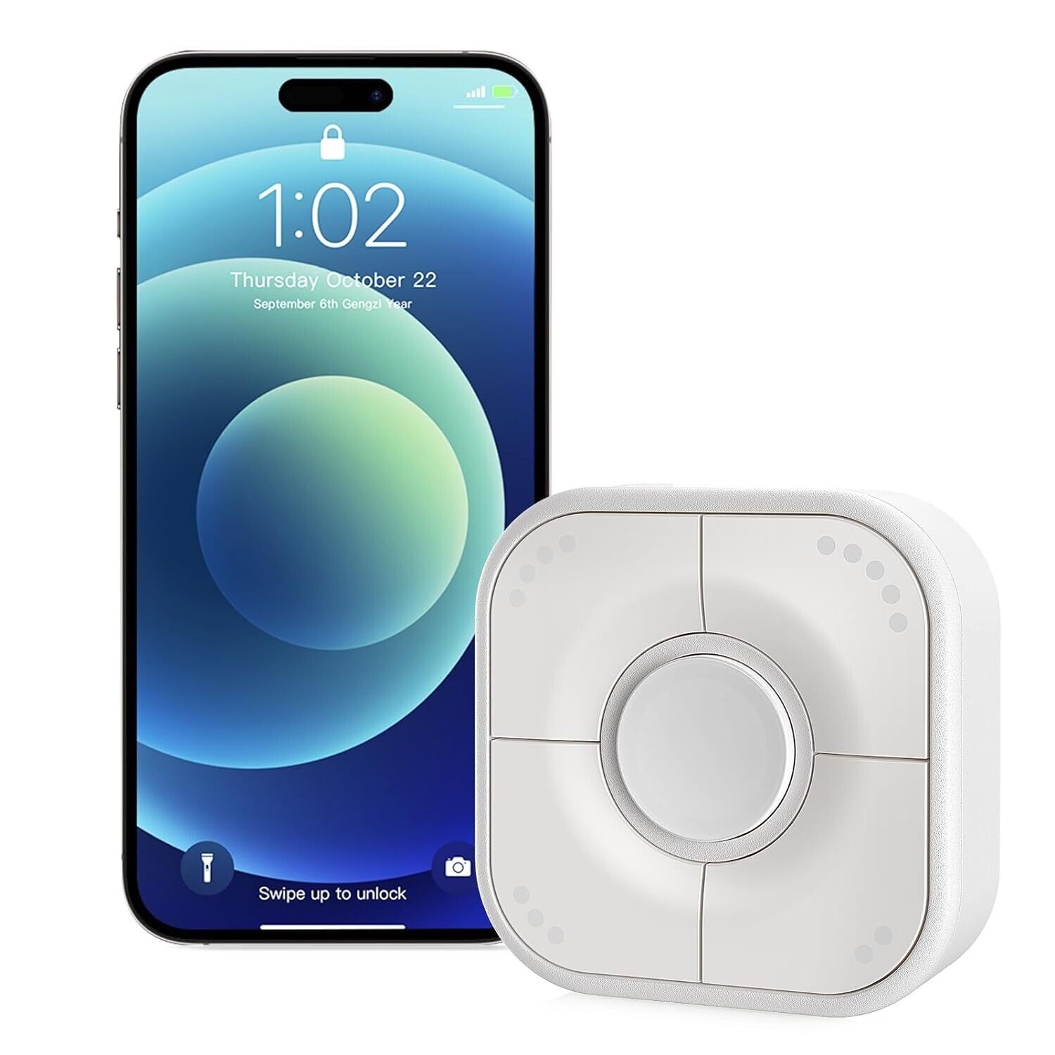 Onvis Smart Button Thread, Bluetooth 5-Keys Smart Scene Controller, Mini Dimmer