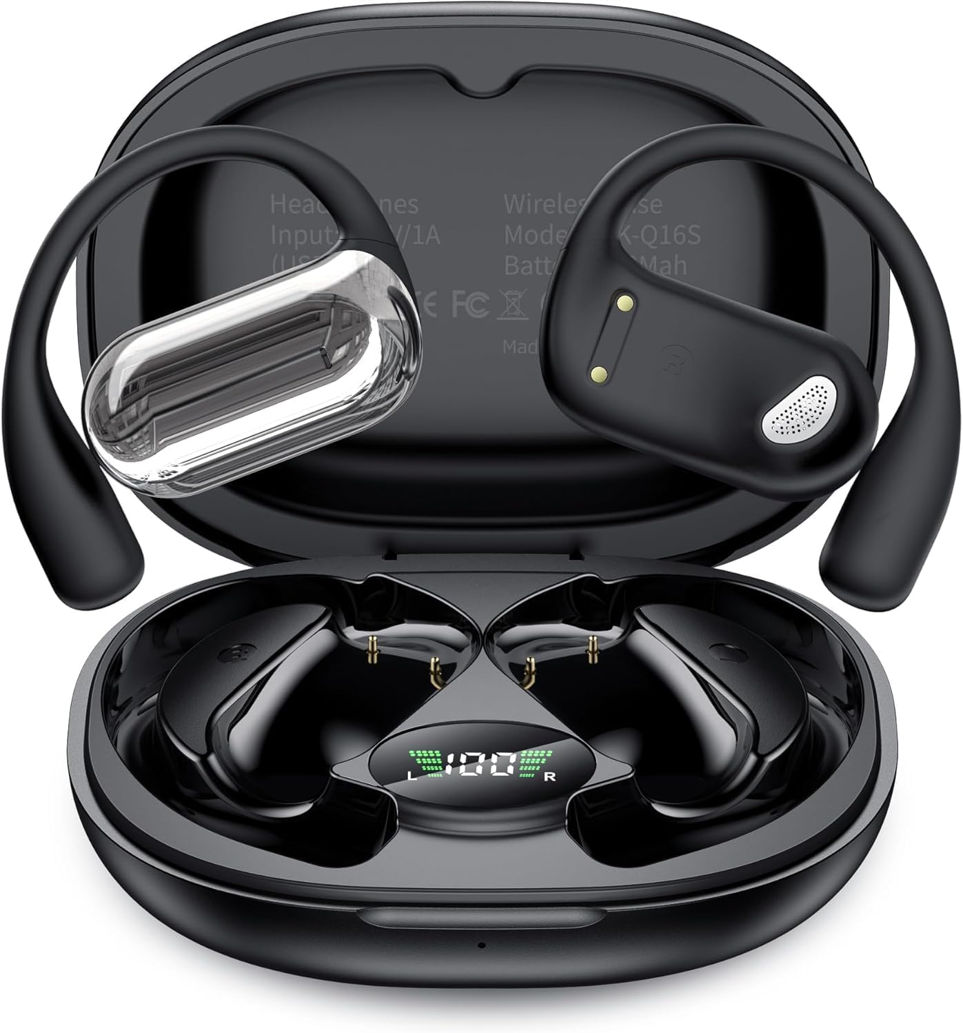Over Ear Headphones Earphones - 5.4 Bluetooth Earbuds for Running, Ultra Comfort, EUQQ