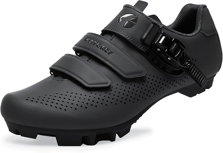 Mens Womens MTB Cycling Shoes, SPD 2 Bolts Pedals Compatible, UK4