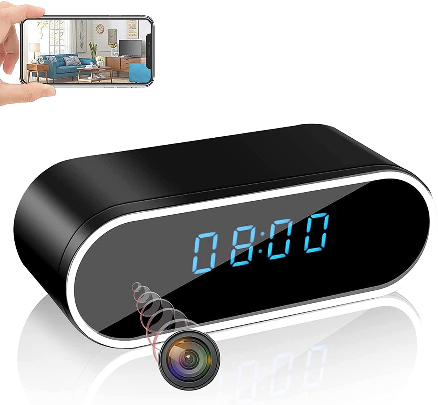4U Security camera, HD 1080P Wireless Security Mini Camera with Motion Detection and Night Vision, for Home Security and Office