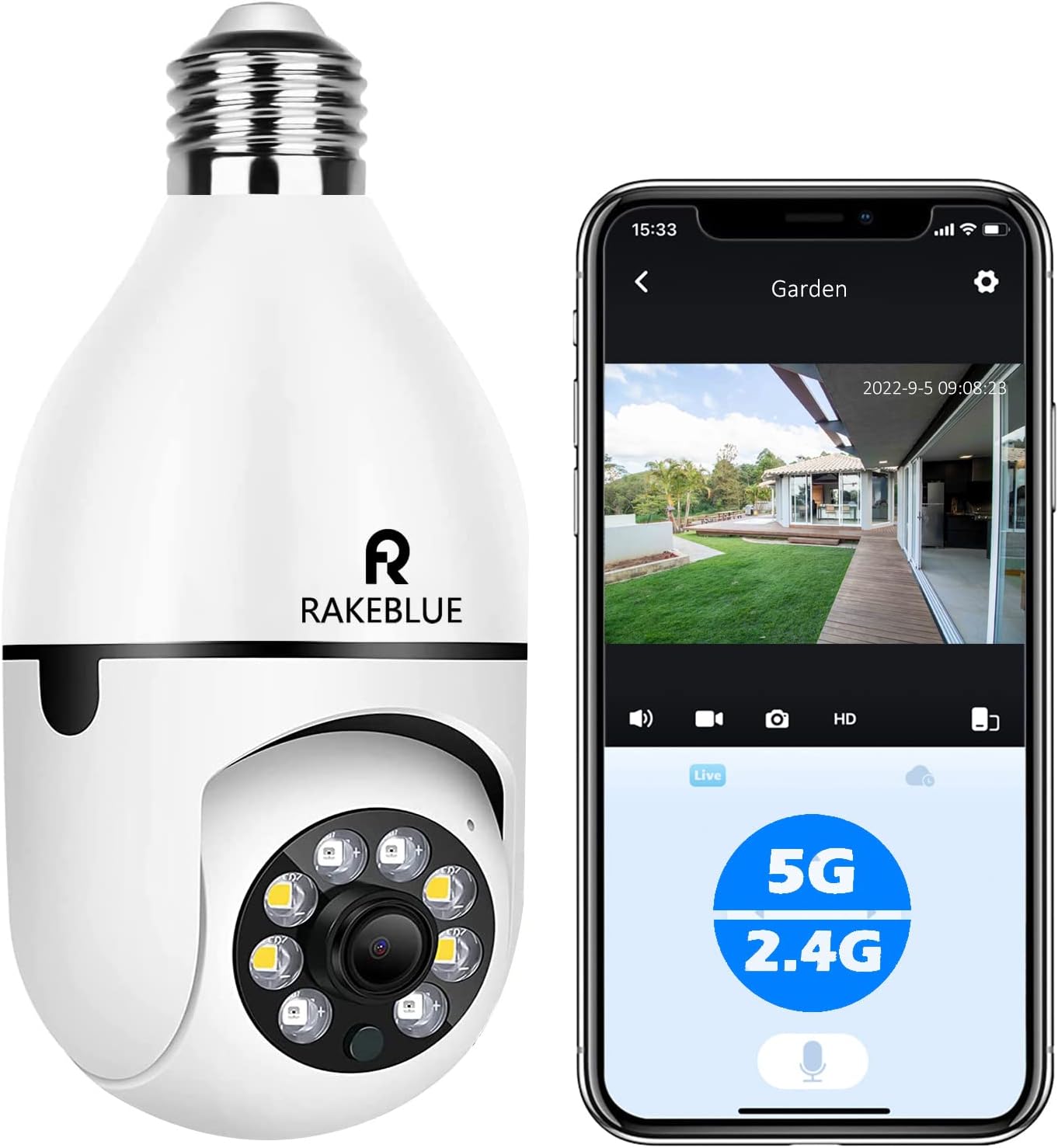 Security Camera 1080P, Wireless Security Camera with Night Vision