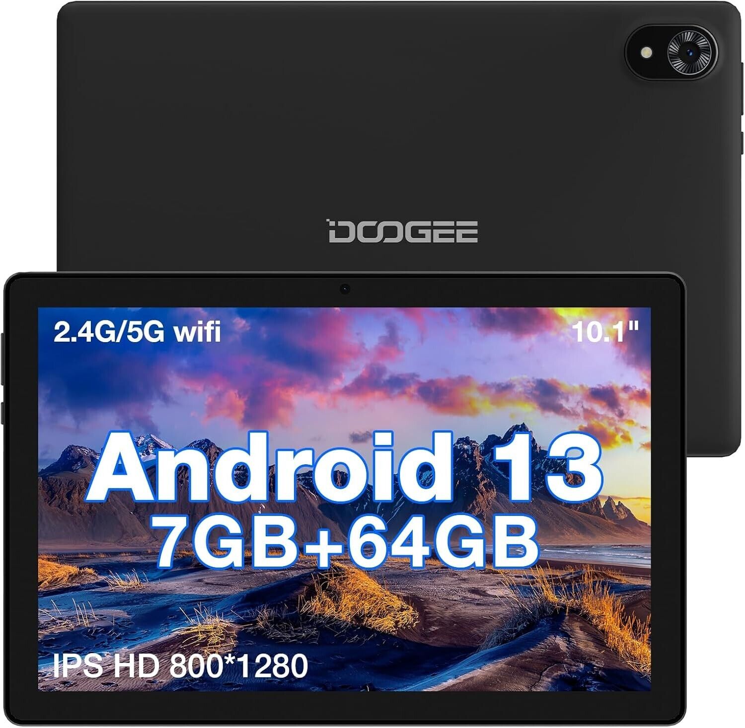 DOOGEE U9 Tablet 10 Inch Tablet, 7 GB RAM + 64 GB ROM (1 TB TF), Android 13 WiFi