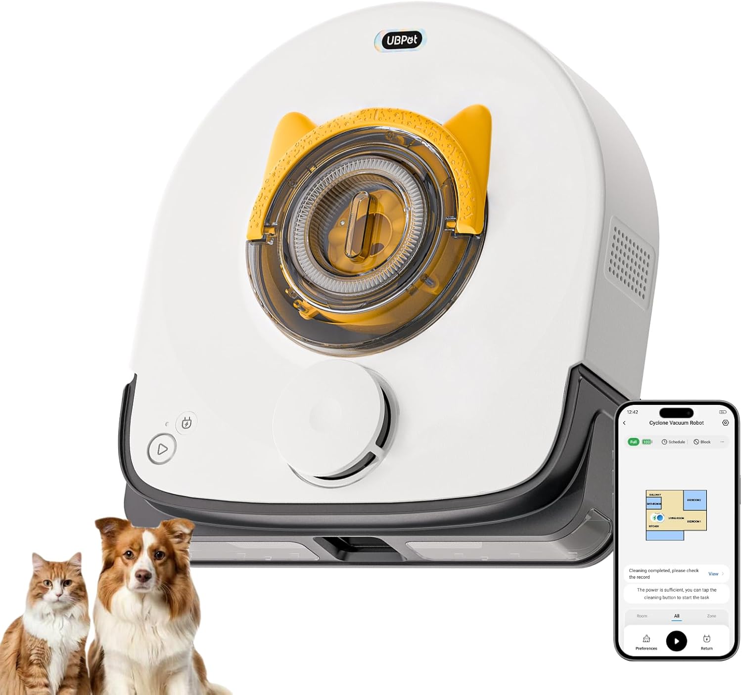 Pet Robot Vacuum Cleaner, 22000 Pa Suction for Carpet, LiDAR Navigation, Wi-Fi\/App Control, Obstacle Avoidance, UBPET