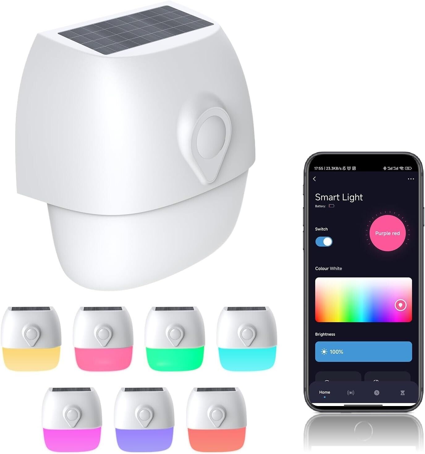Solar Sensor Light with RGB,USB Charging Wall Light for Garden, Front Door