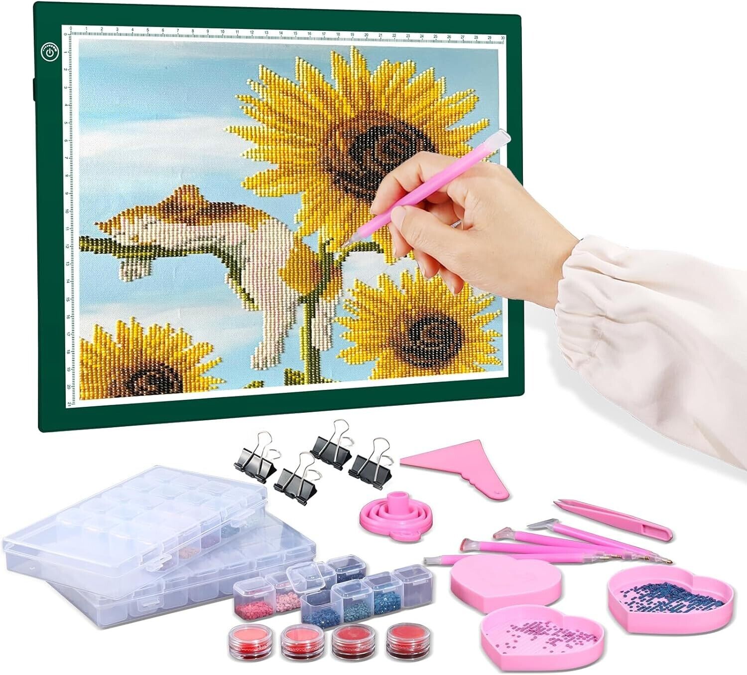RTjoy A4 LED Light Pad for Diamond Painting Kits, USB Powered Light Board
