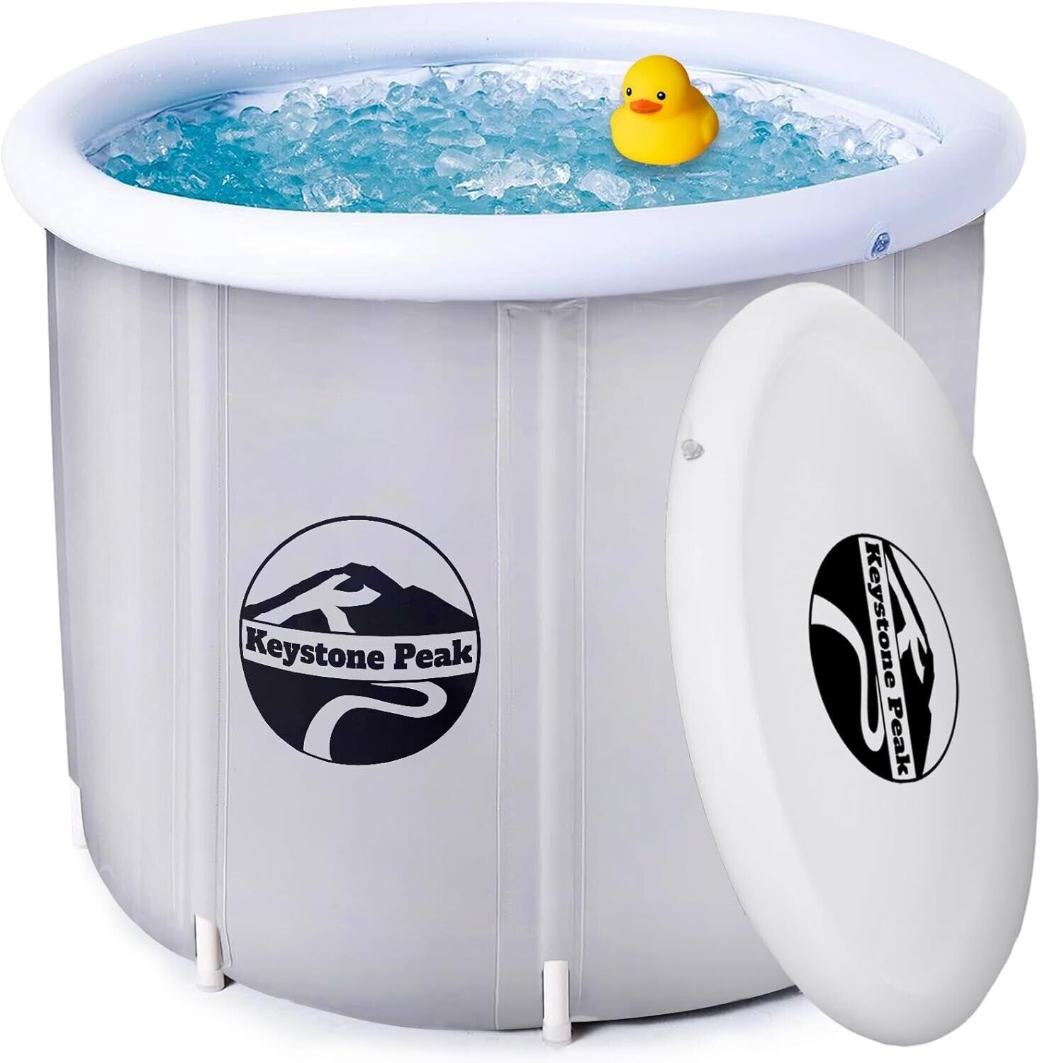 Cold Plunge Ice Bath Tub \u2014 6'7\" Capacity, Thermal Lid & Cover, Boost Immune System & Improve Recovery, KEYSTONE