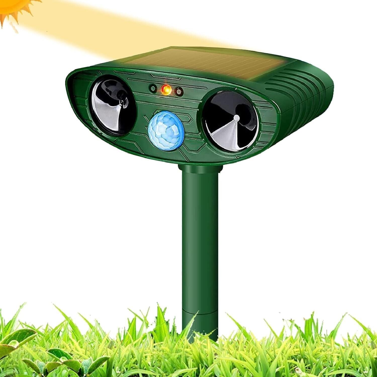 Ultrasonic Cat Repellent, Solar Waterproof Ultrasonic Animal Repellent, Outdoor
