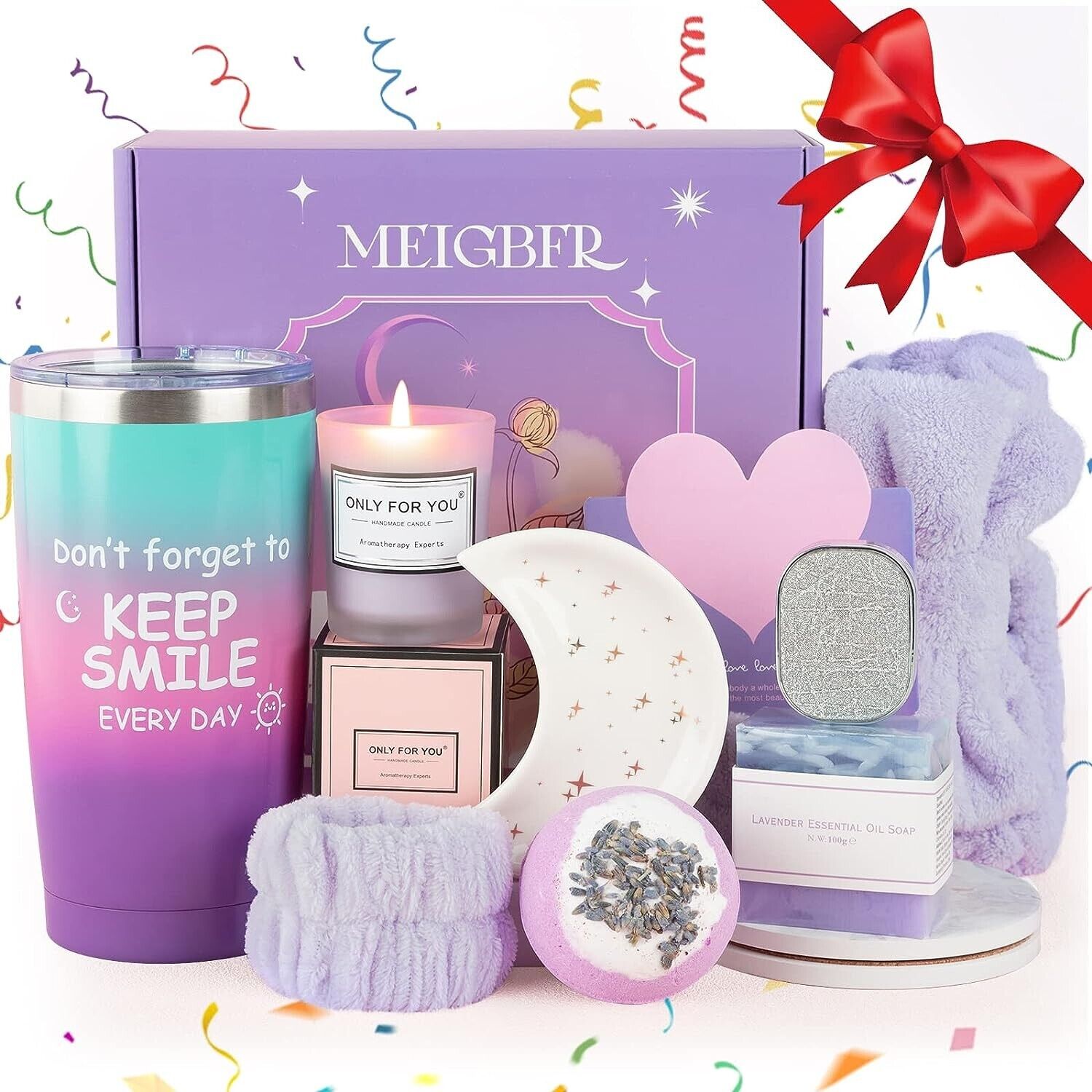 Mothers Day Gift Basket Lavender Pamper Gifts for Women
