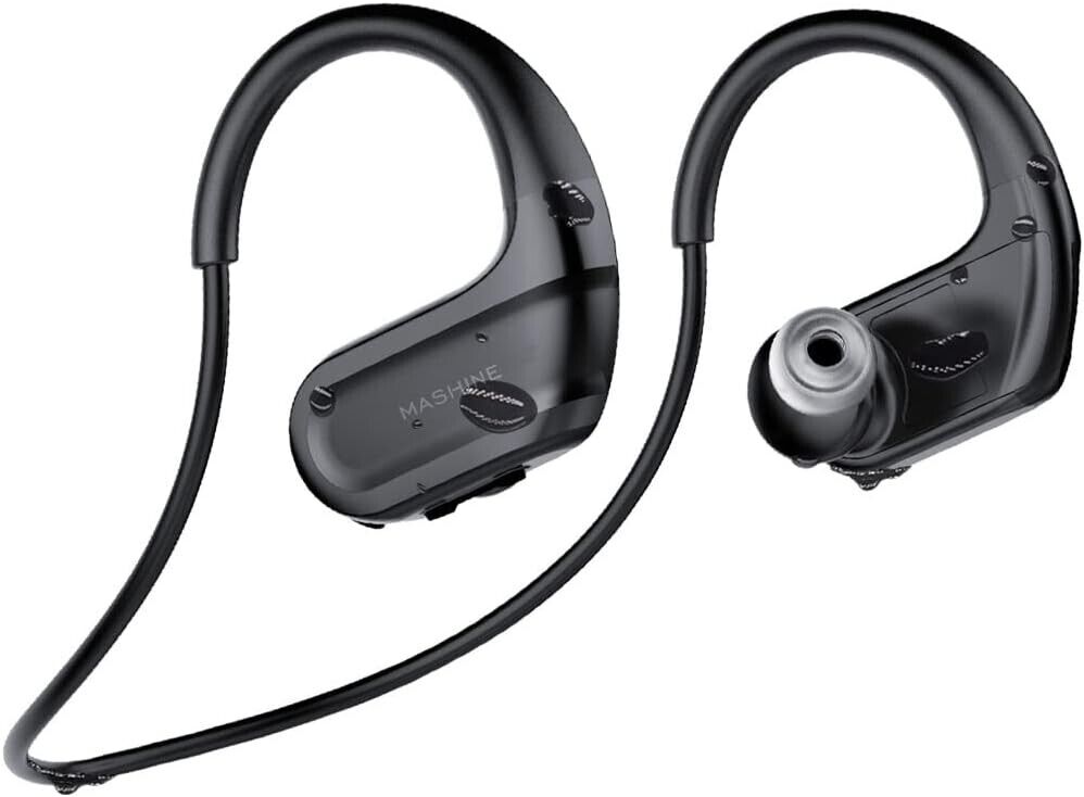 mashine Swim Headphones, Bluetooth & MP3 Music Player 2 in 1, IPX8 Underwater
