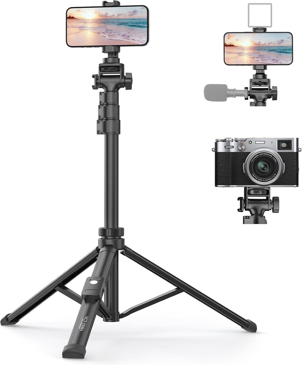 XXZU 61\" Phone Tripod, Camera Tripod Stand, Monopod with Remote