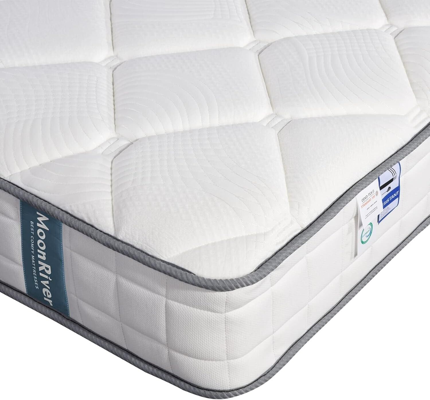 MOONRIVER Single Mattress, 8 Inch Deep Memory Foam Mattress with 4 Side