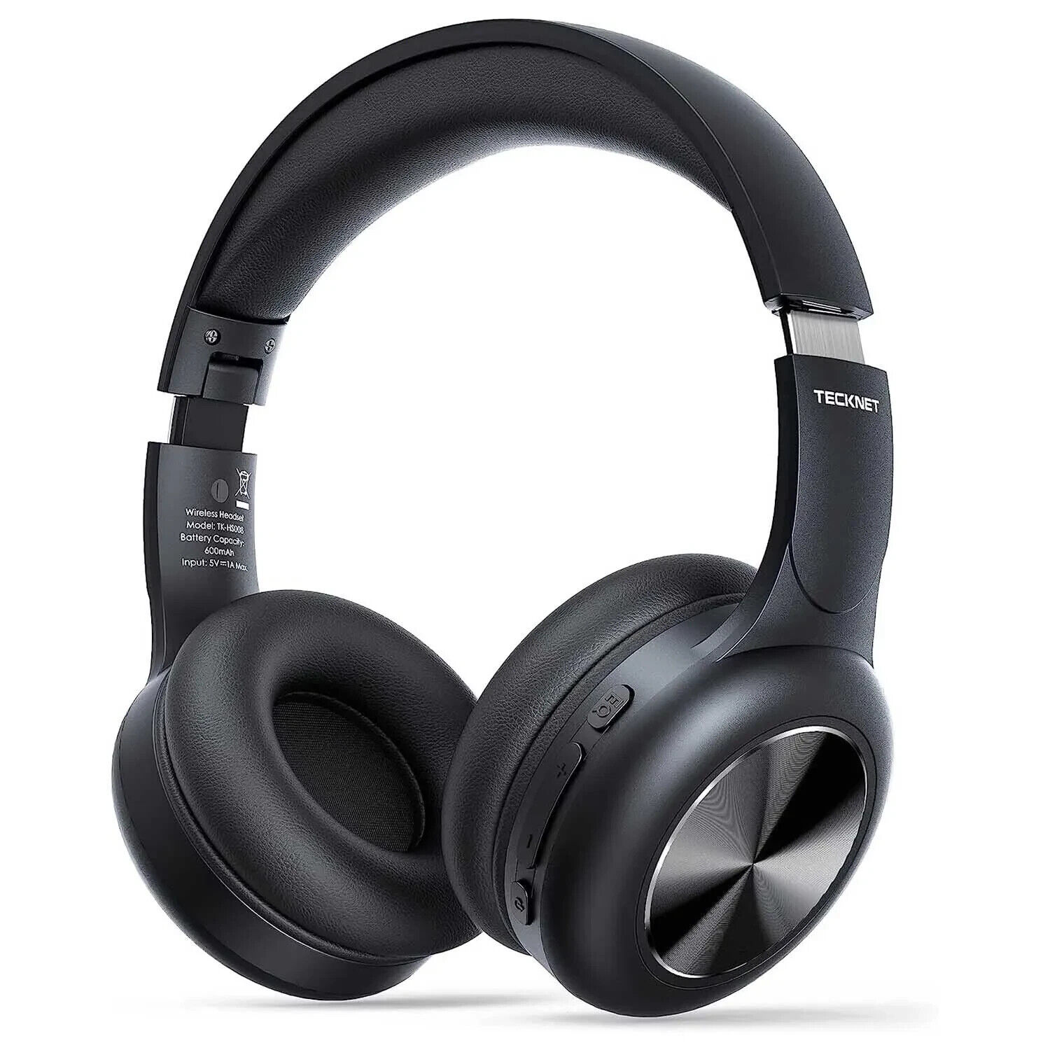 TECKNET Wireless Bluetooth Over Ear Headphones, Foldable Lightweight HS008