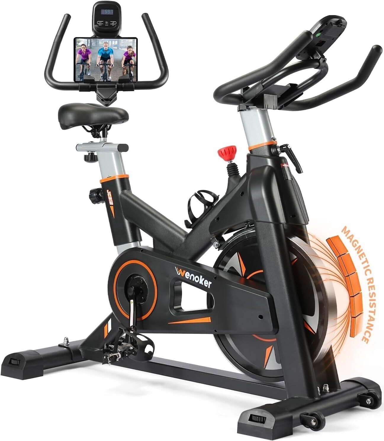 Exercise Bike Magnetic Resistance, Wenoker Spin Bike for Home Gym Use Equipment