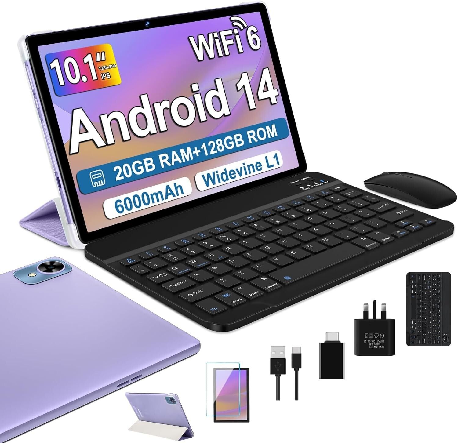 Tablet Android 14 10 Inch Tablet Pixel Tablet Gaming Tablet 20GB RAM+128GB ROM