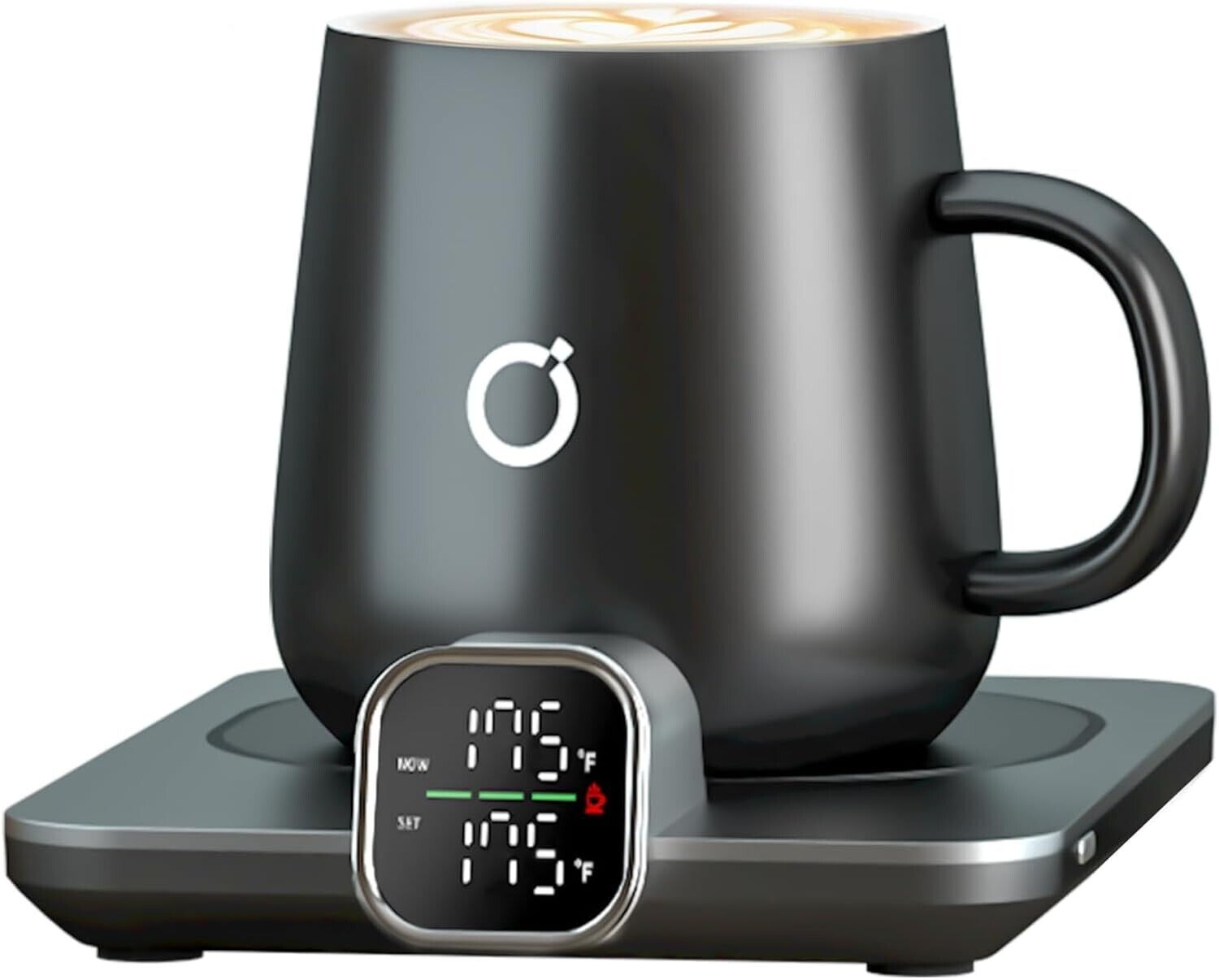 Thermal Precision Smart Coffee Mug Warmer Set with 15oz Mug and Lid - Intelligent Temperature Control & Auto Shut Off