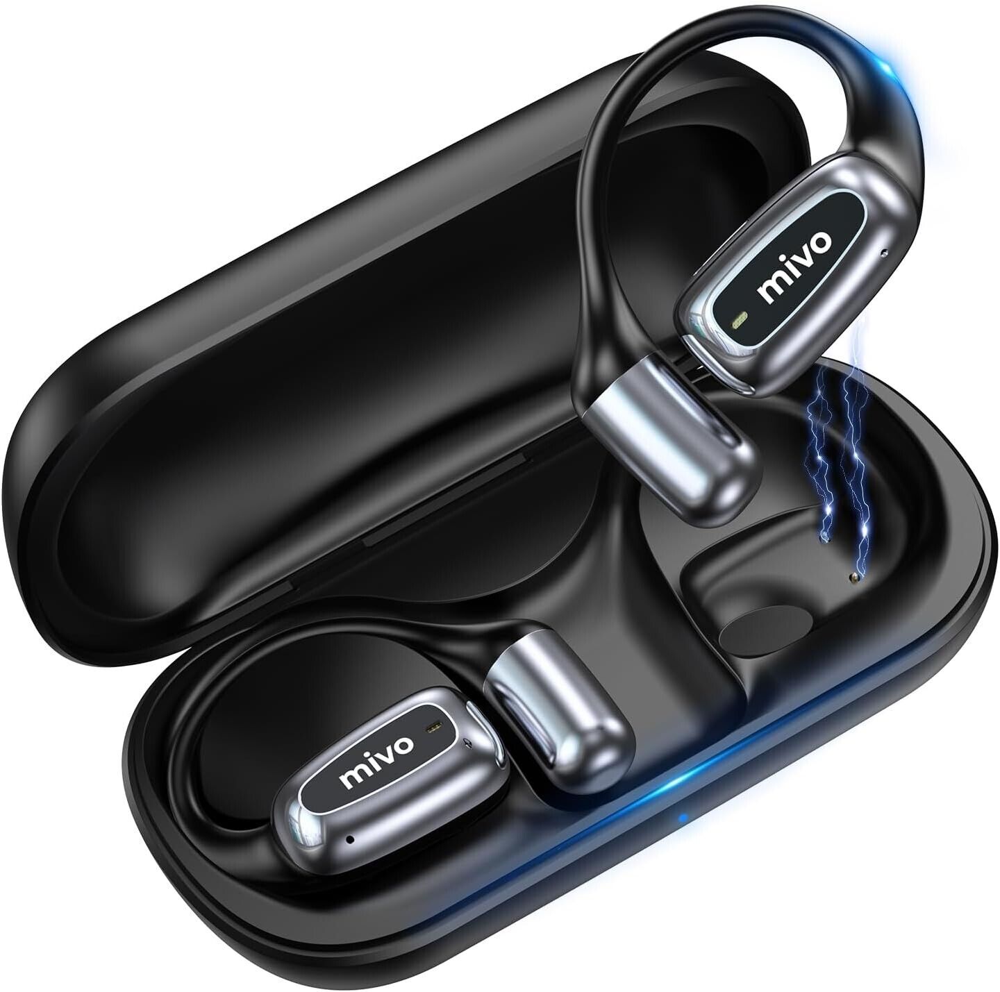 mivo M1 Open Ear Headphones, Bluetooth 5.4 Over Ear Wireless Earbuds