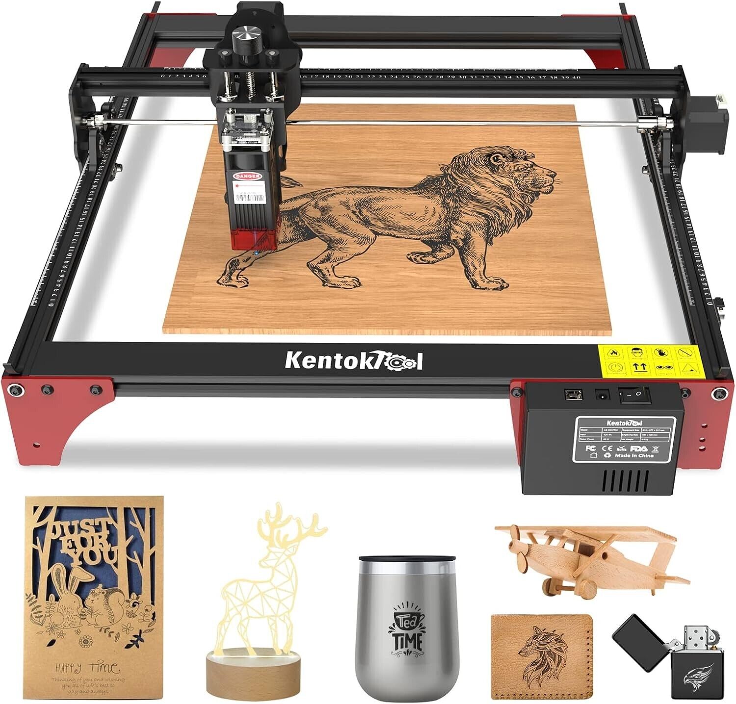 Engraving Machine, CNC Engraver, 50W Power High Precision 5W Output Cutter