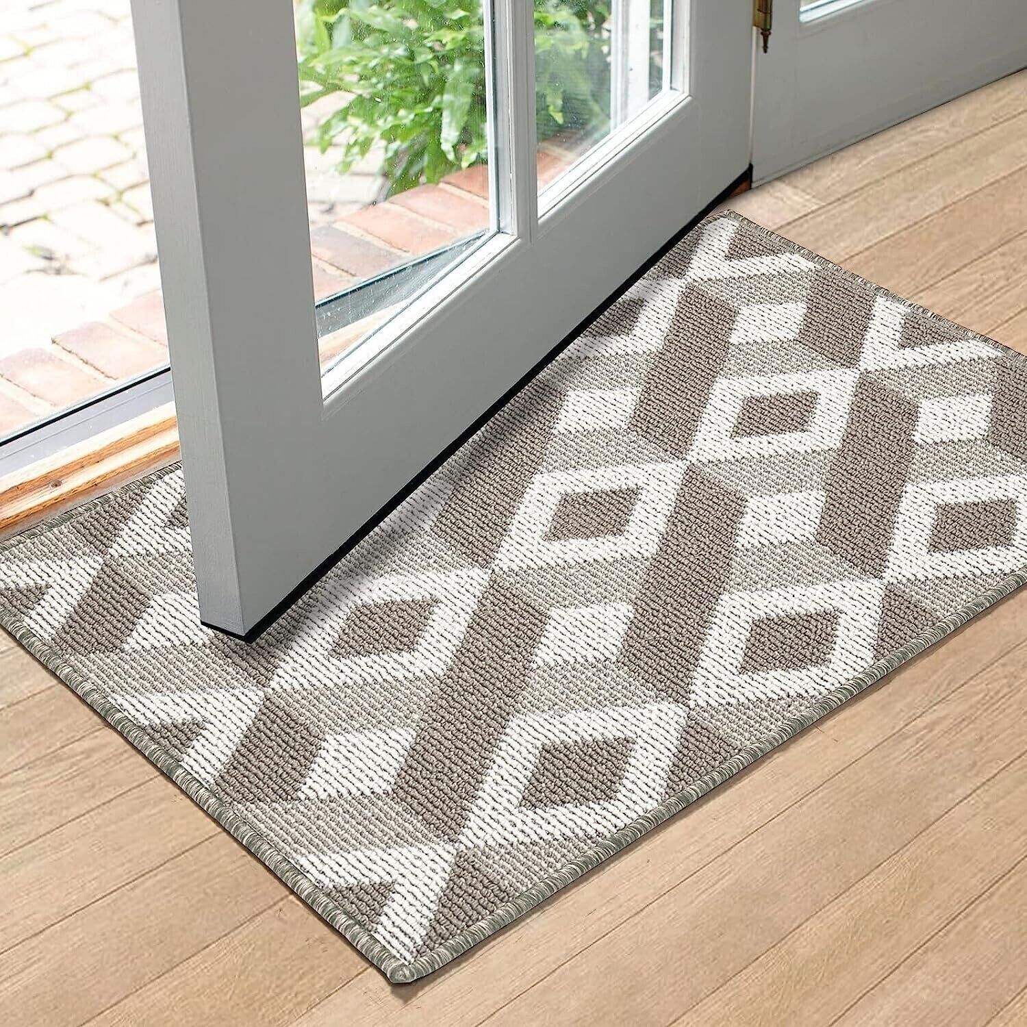 Dirt Trapper Door Mat,Non-slip Super Absorbent Entrance Rug 60x90 Brown DIA