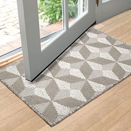 Dirt Trapper Door Mat,Non-slip Super Absorbent Entrance Rug 80x120 Brown ST