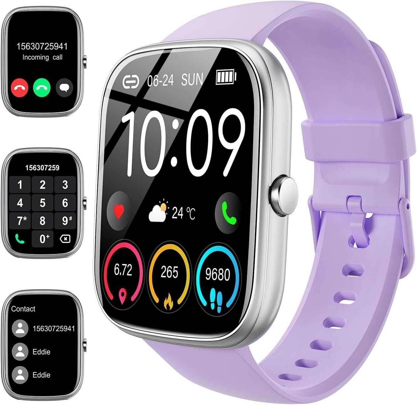 Smart Watch Men Women Answer\/Make Calls, 1.91\" Fitness Watch with Heart Rate