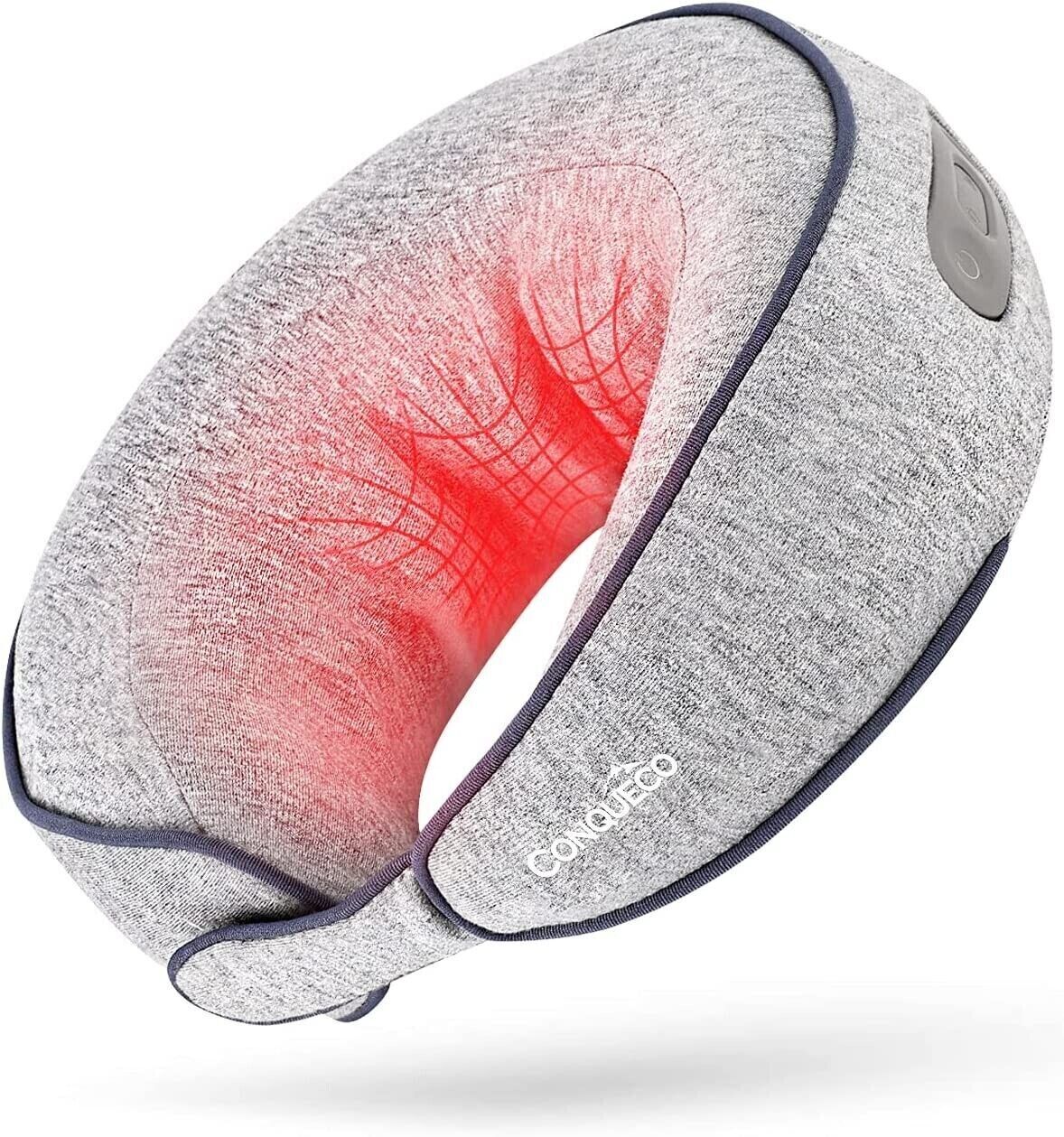 CONQEUCO Neck Massager Shiatsu: Electric Rechargeable Massage Cushion Pillow