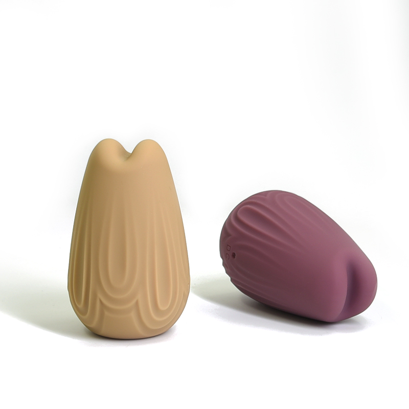 Textured External Vibrator Sex Toy, USB rechargeable Fast Charging, Silicone Massager 10-frequency vibration massage, Wosilicone Tulip