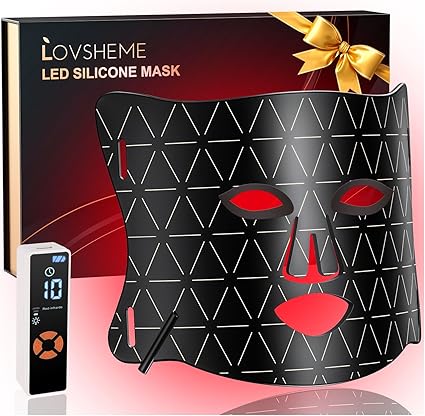 LED Light Therapy Face Mask, 3 Light Modes,  Remote Control